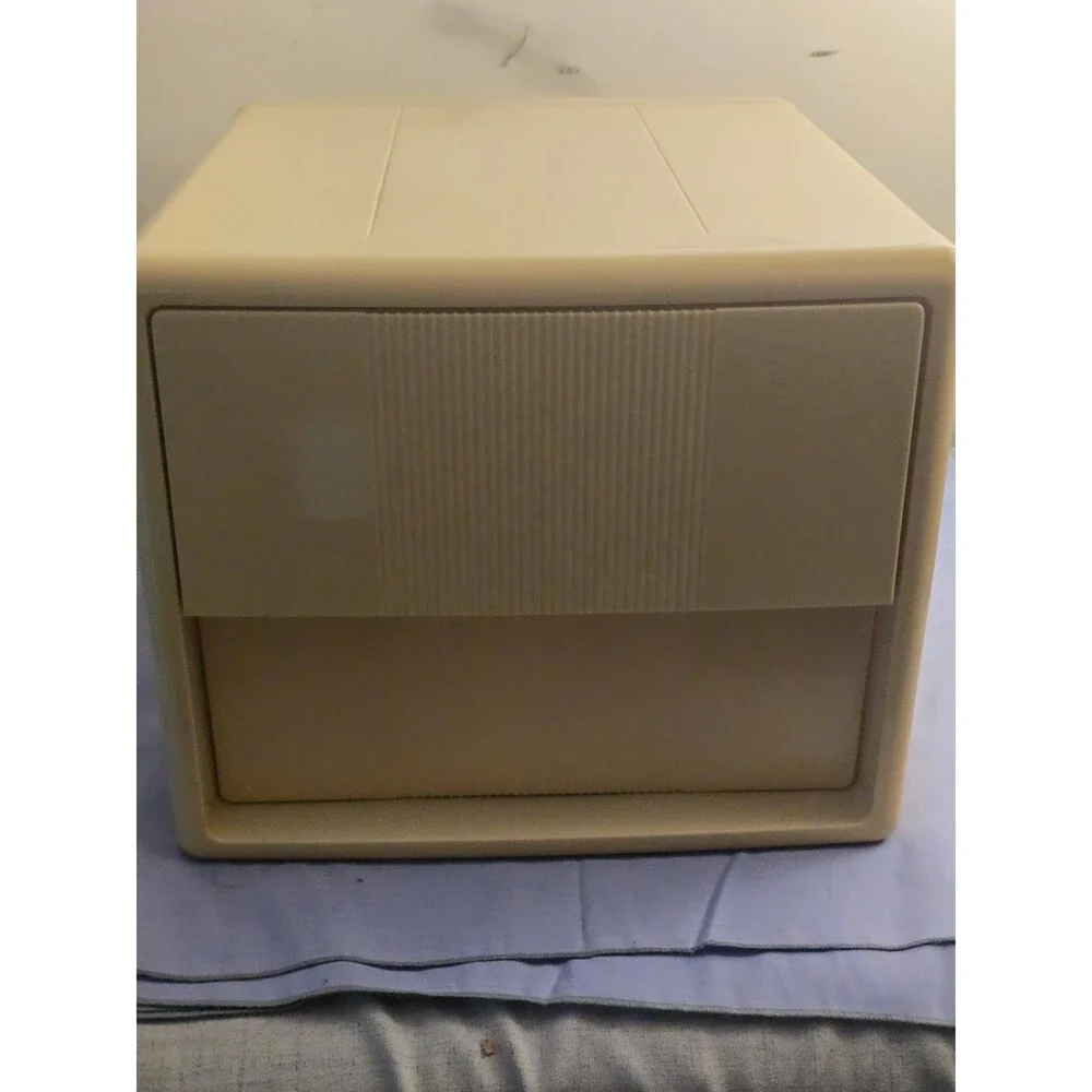Vtg 80s Oxford Keep-it Stackable File Drawer Box Esselte Pendaflex Rare Beige...